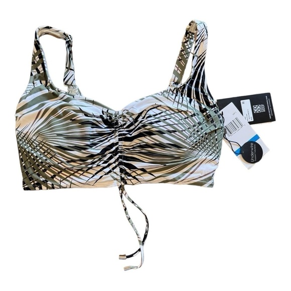 Coco Reef Endless Summer Palm Elevate Shirred Underwire Bikini Top NWT - Picture 2 of 7